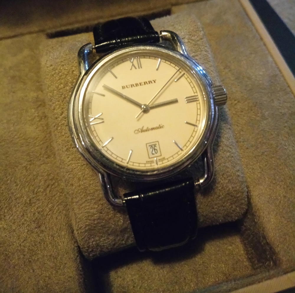 Mens Burberry Automatic Watch W/Box